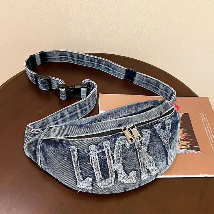 デカロゴ デニムボディボディバッグ ウエストバッグ | SLENDER | 詳細画像10 