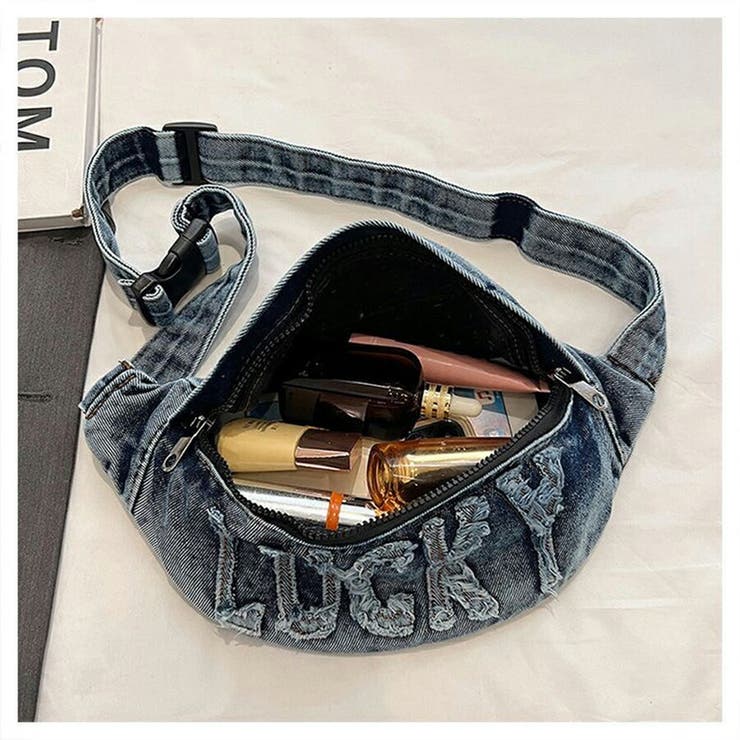 デカロゴ デニムボディボディバッグ ウエストバッグ | SLENDER | 詳細画像6 