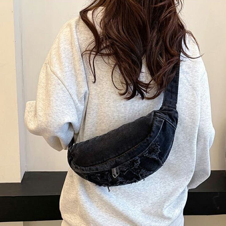 デカロゴ デニムボディボディバッグ ウエストバッグ | SLENDER | 詳細画像7 