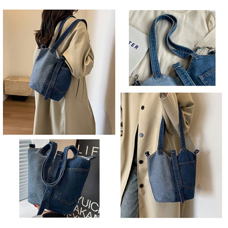 A.P.C. デニム　ボストンバッグ　2way ショルダーバッグ　バッグ　デニム 美品 A.P.C デニム 2way ドラム ショルダーバッグ ボストン