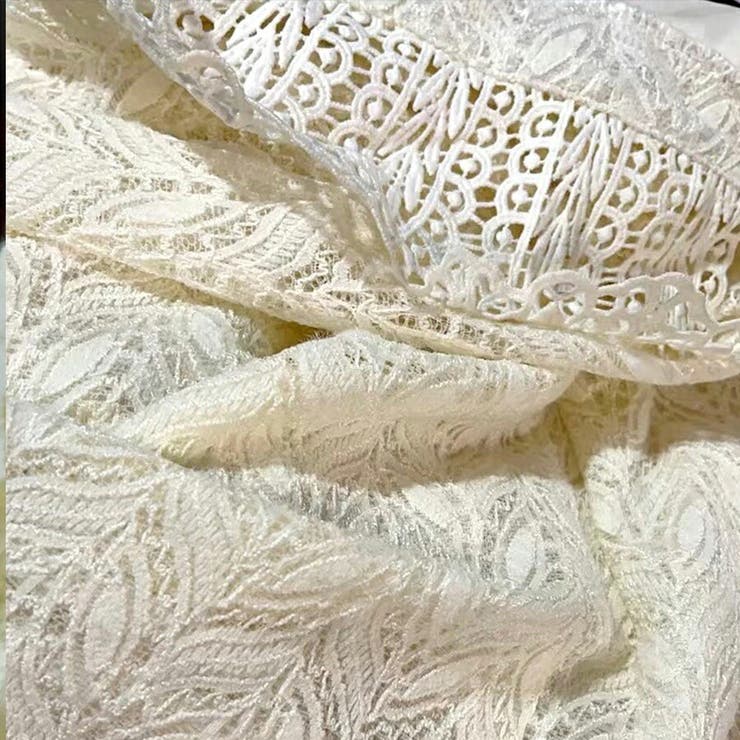 フリルレース長袖ブラウス 裏地付き 透け感 | SLENDER | 詳細画像5 