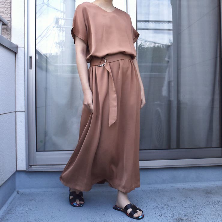 フレンチスリーブワンピース ナチュラル ワンピース 品番 Xl Slender スレンダー のレディースファッション通販 Shoplist ショップリスト