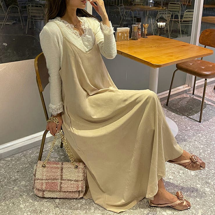 キャミソールロングワンピース ゆるいシルエット シンプル 品番 Xl Slender スレンダー のレディースファッション通販 Shoplist ショップリスト