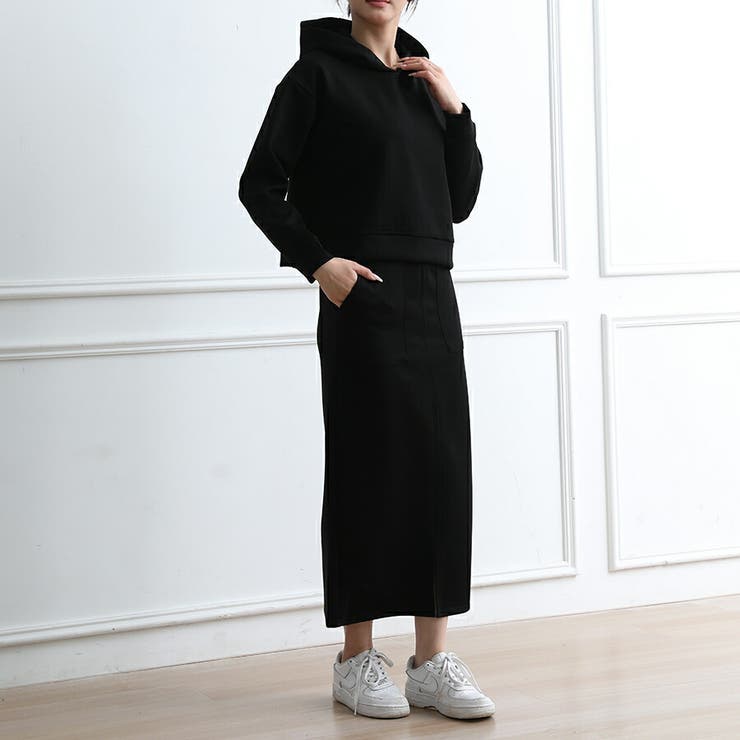 セットアップ パーカー スカートセット[品番：XL000002891