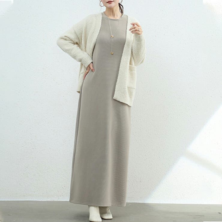 微起毛ロングワンピース ロング丈 ふんわり | SLENDER | 詳細画像8 