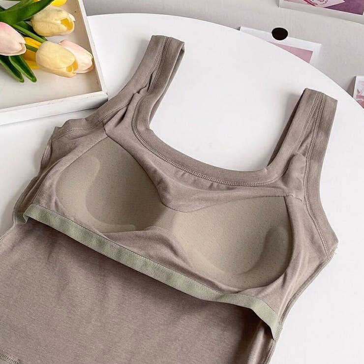 名作 カップ付き ショート丈ブラトップ リラックス[品番：XL000003022 下着・アンダーウェア