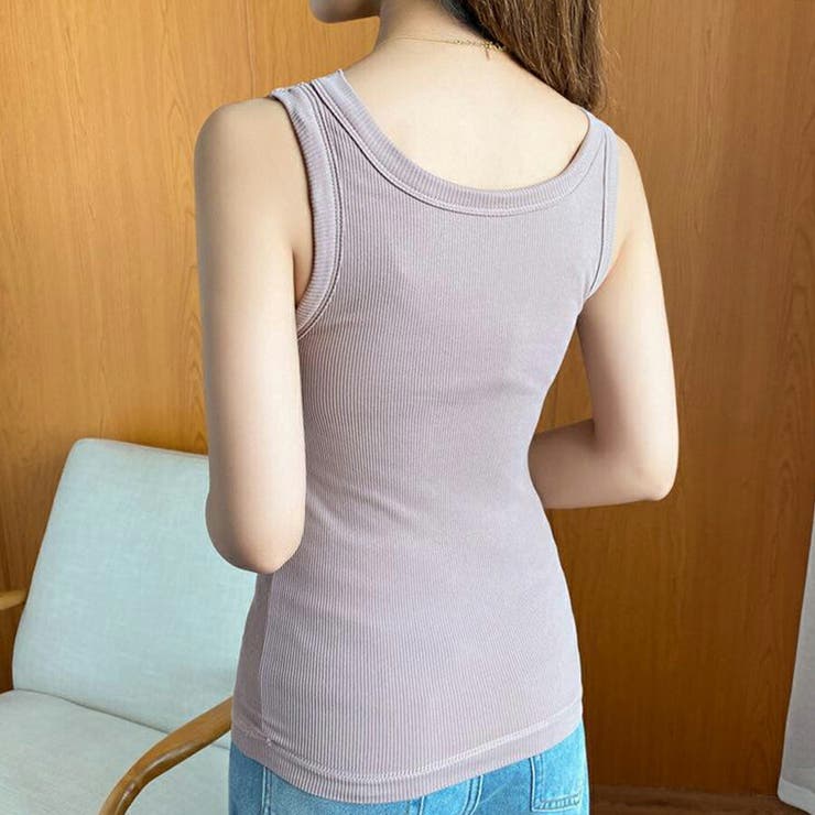 裏起毛タンクトップ リブ 暖かい | SLENDER | 詳細画像9 