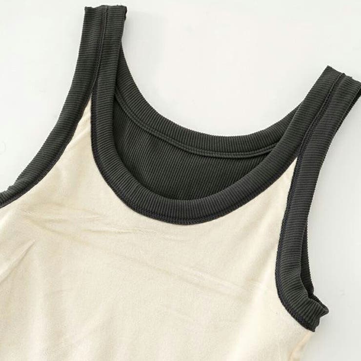 裏起毛タンクトップ リブ 暖かい | SLENDER | 詳細画像2 