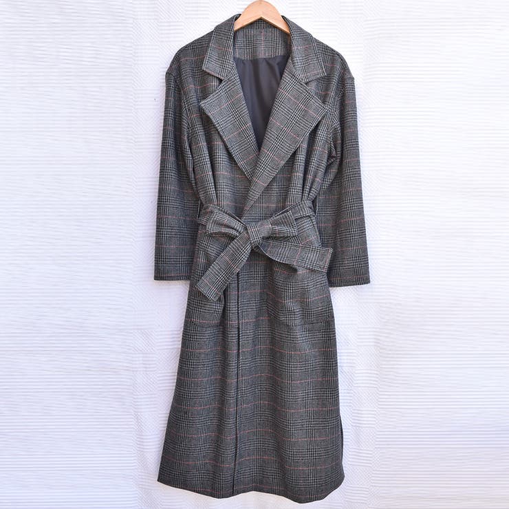 新品未使用 A.F ARTEFACT チェック柄 ロングガウンコート　サイズ1 軽量ガウンコート ロング丈 チェック柄[品番：XL000001827]｜SLENDER