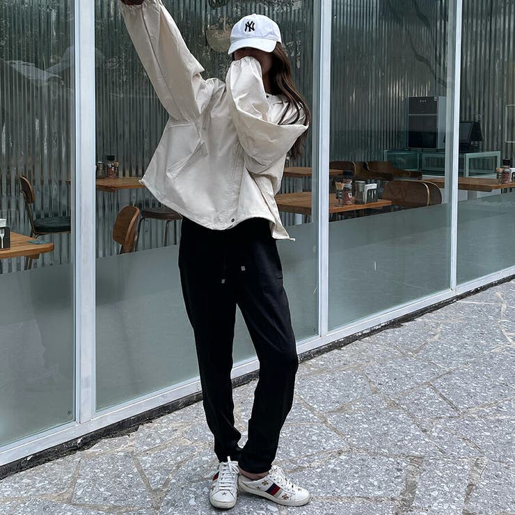 バルーン袖オーバーサイズマウンテンパーカー カジュアル ゆるいシルエット | SLENDER | 詳細画像8 