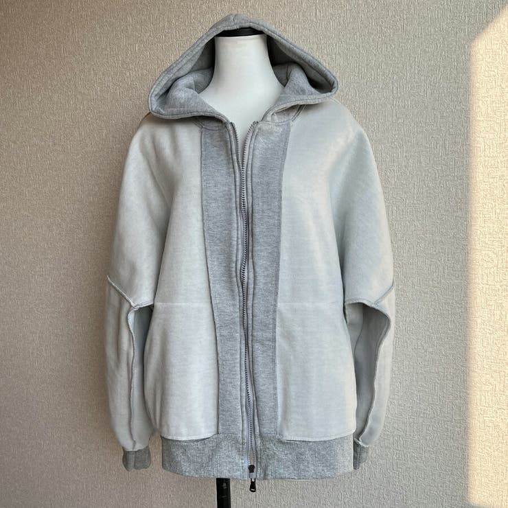 裏起毛オーバーサイズラインパーカー カジュアル  ゆるいシルエット[品番：XL000002089]｜SLENDER（スレンダー）のレディースファッション通販｜SHOPLIST（ショップリスト）