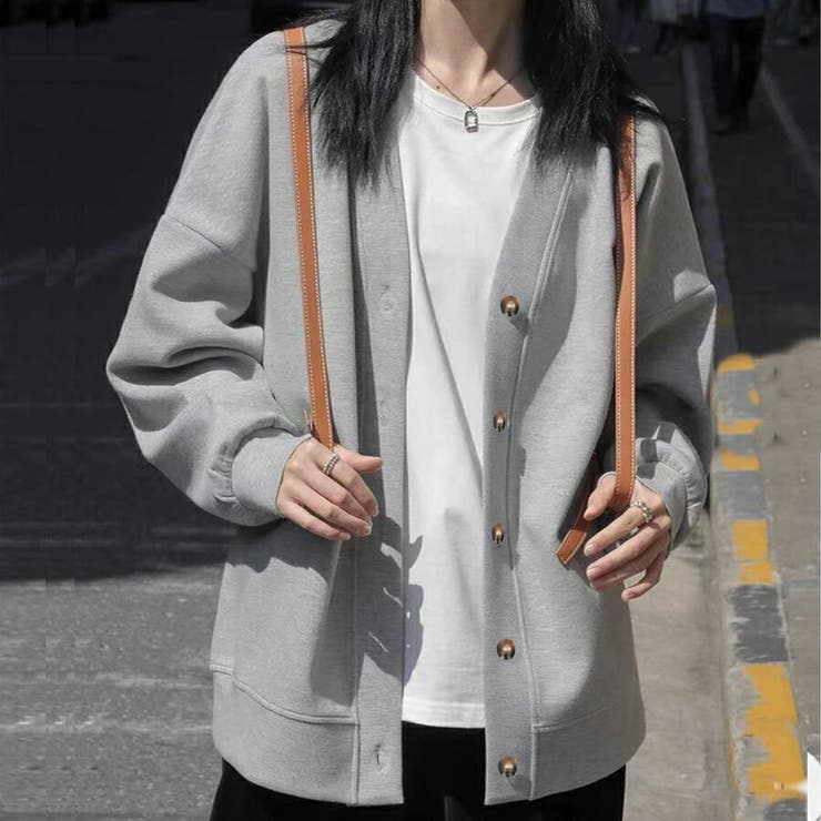 カーディガン スウェットカーディガン 羽織[品番：XL000002125
