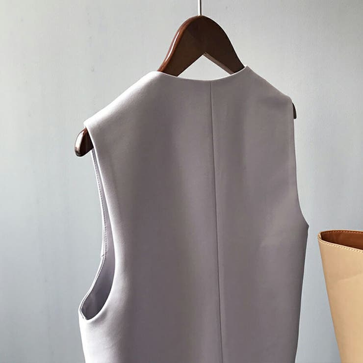 ロングジレ ロングベスト ロング | SLENDER | 詳細画像9 