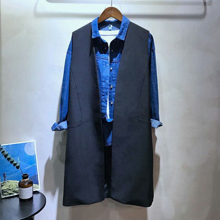 ロングジレ ロングベスト ロング | SLENDER | 詳細画像12 