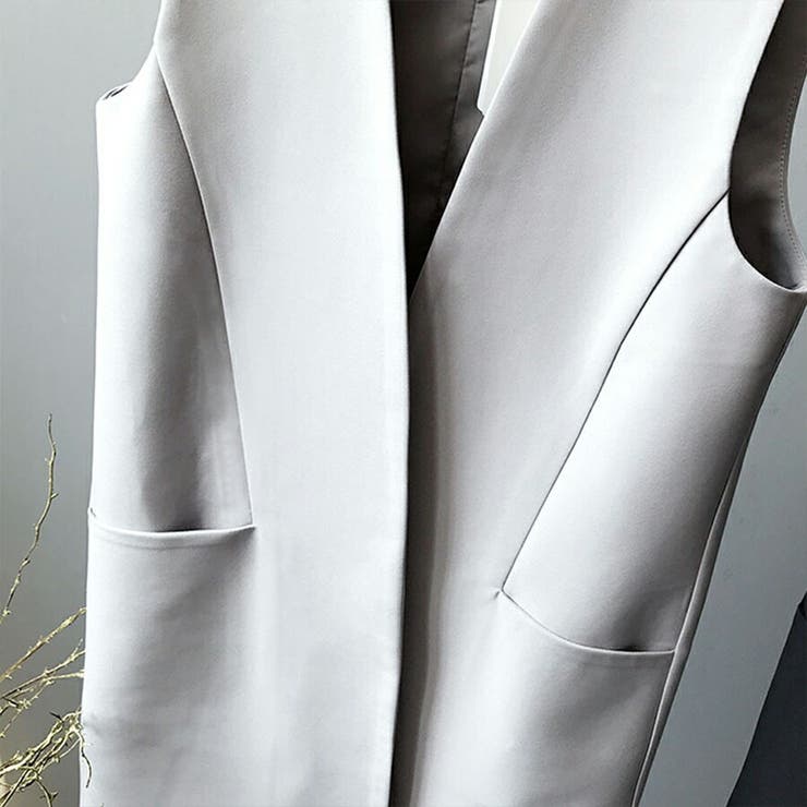 ロングジレ ロングベスト ロング | SLENDER | 詳細画像4 