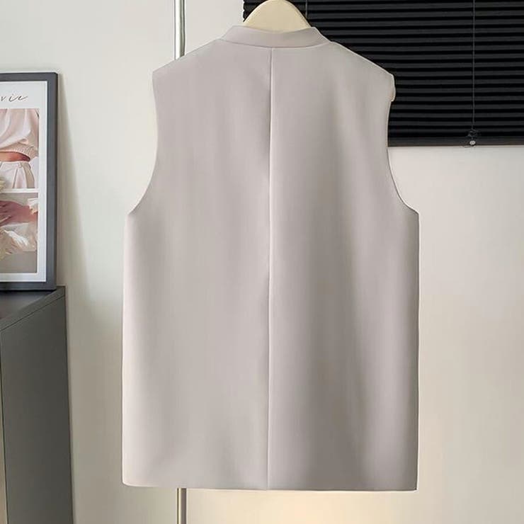 チャイナボタン風ジレ ジャケット ベスト | SLENDER | 詳細画像8 