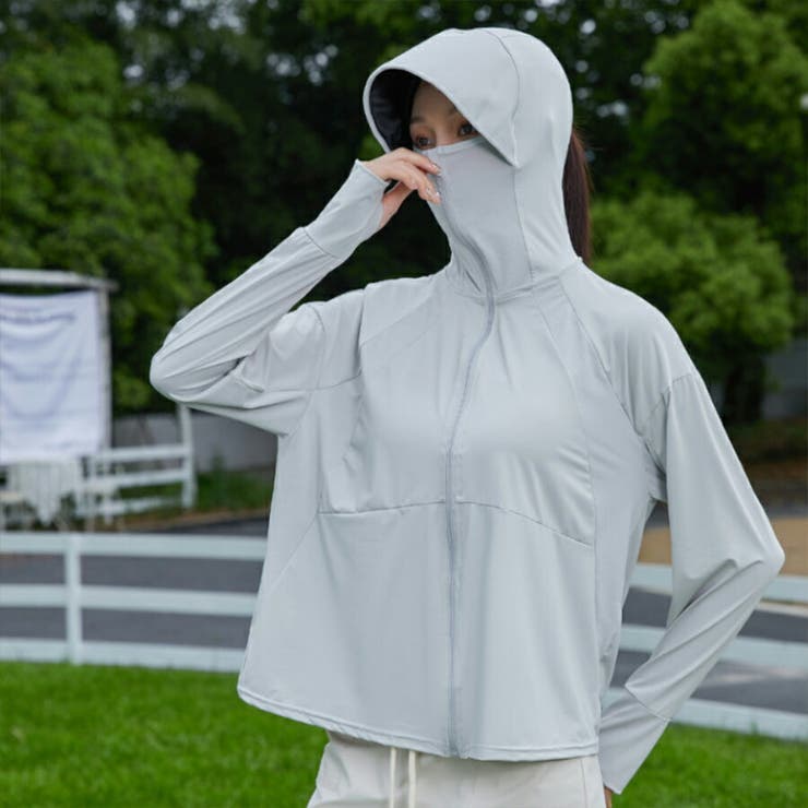 UPF50+ 冷感ツバ付きUVカットパーカー ラッシュガード[品番