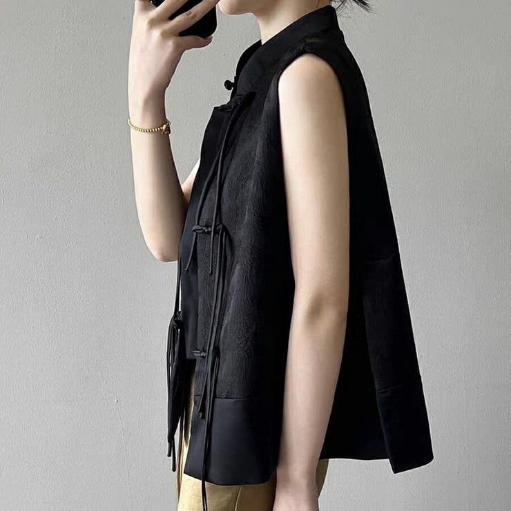 チャイナ風デザインベスト 中華風 個性的 | SLENDER | 詳細画像8 