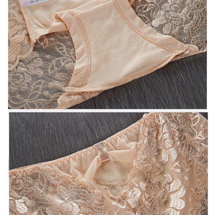 バックレーススカラップショーツ レッド 花柄 | SLENDER | 詳細画像10 