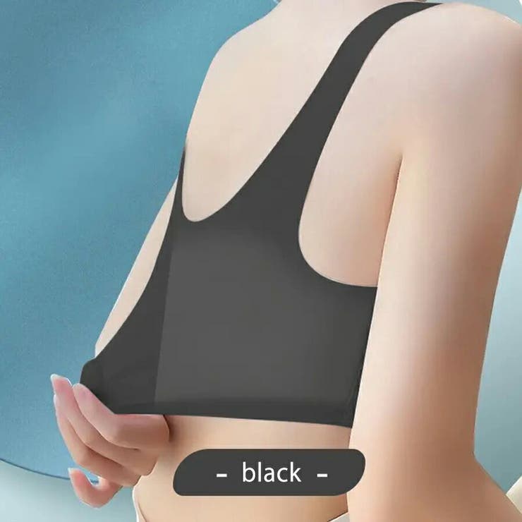 【美品】RASH★ブラック タッパー M 涼メッシュブラ 極薄ノンワイヤーシームレス ブラック[品番