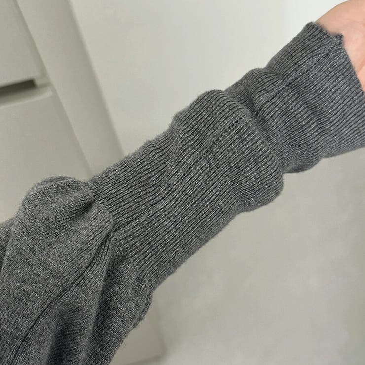 ペプラムハイネックニット 体型カバー 大人可愛い | SLENDER | 詳細画像7 