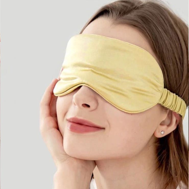 シルクアイマスク 安眠 お休みマスク[品番：XL000002352