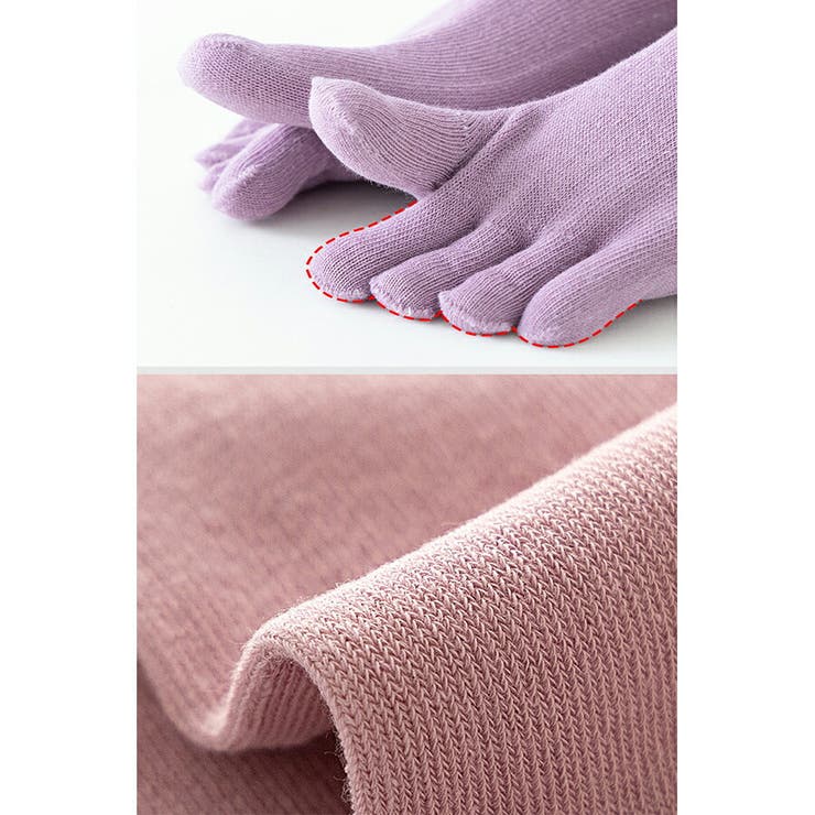 【5足セット】5本指ソックス 無地 丈長め | SLENDER | 詳細画像6 