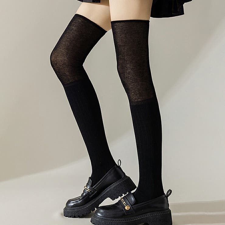 ニーハイソックス ブーツ シースルー[品番：XL000002740