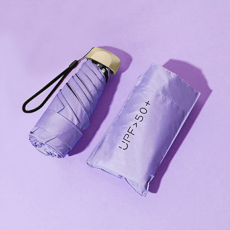 パープル | UPF50＋コンパクト軽量 折りたたみ傘98%紫外線カット 晴雨兼用 | SLENDER