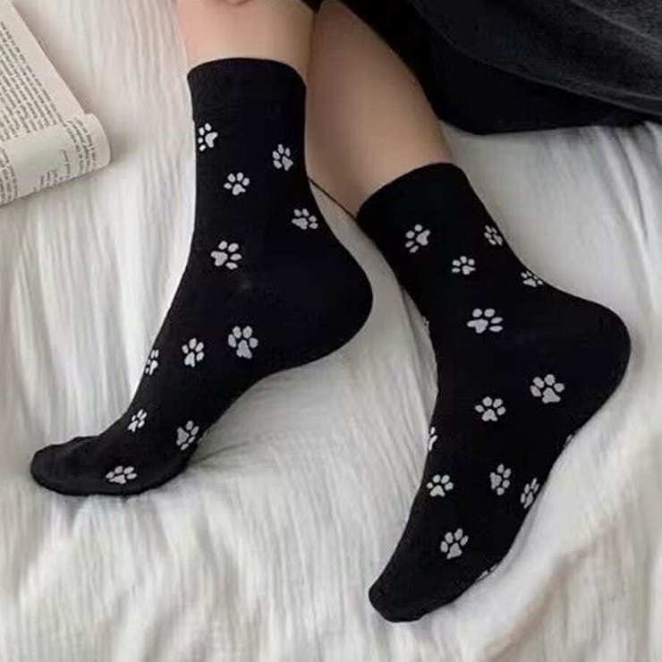 肉球柄ソックス ガーリー フェミニン | SLENDER | 詳細画像2 