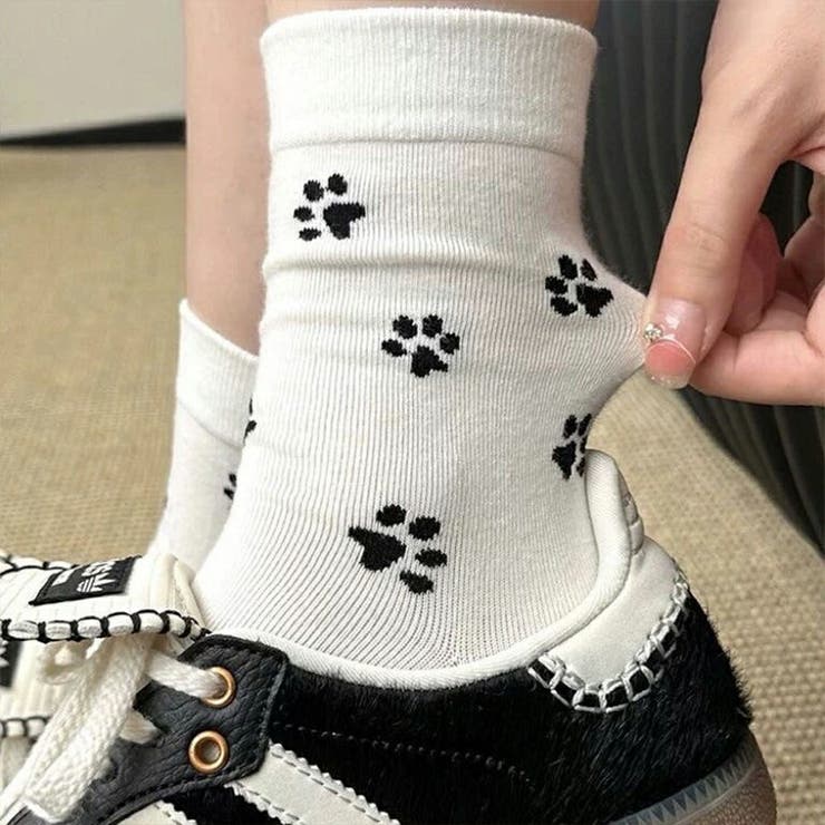 肉球柄ソックス ガーリー フェミニン | SLENDER | 詳細画像6 