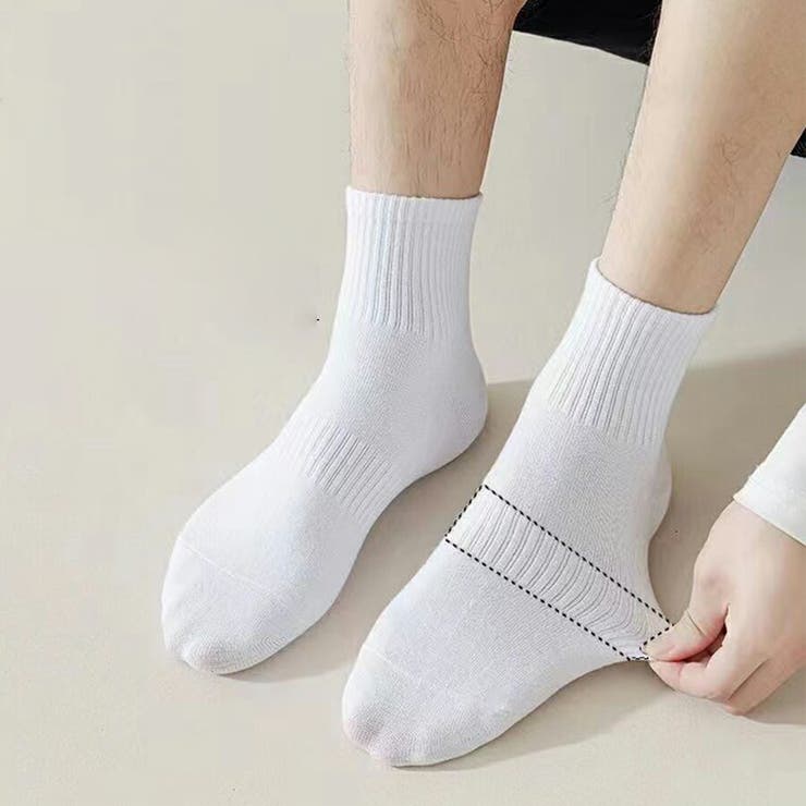 【同色5足セット】男女兼用 選べる丈 シンプルソックス | SLENDER | 詳細画像3 