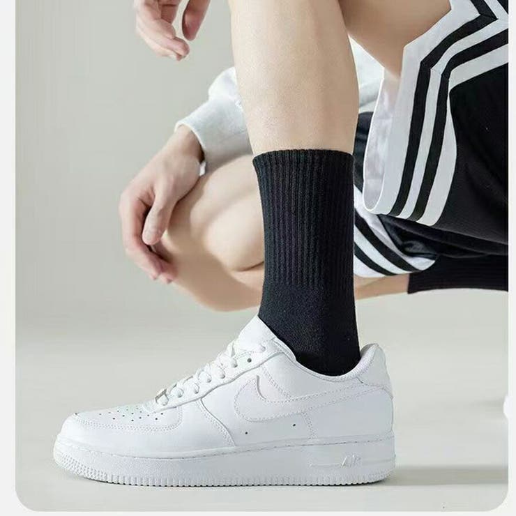 【同色5足セット】男女兼用 選べる丈 シンプルソックス | SLENDER | 詳細画像7 