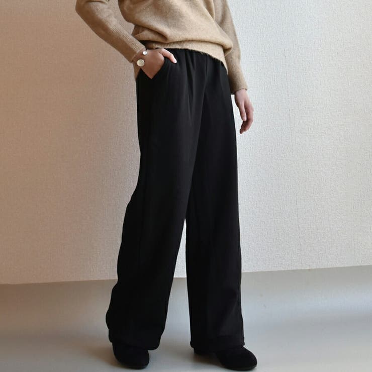 裏起毛スウェットパンツ ポケット付き ロング丈[品番