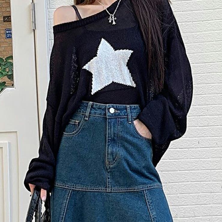 デニムフレアマキシスカート ロング丈 カジュアル[品番