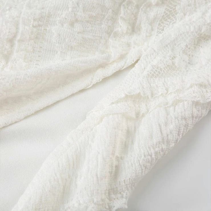 レーススカート ロング丈 ウエストゴム | SLENDER | 詳細画像5 