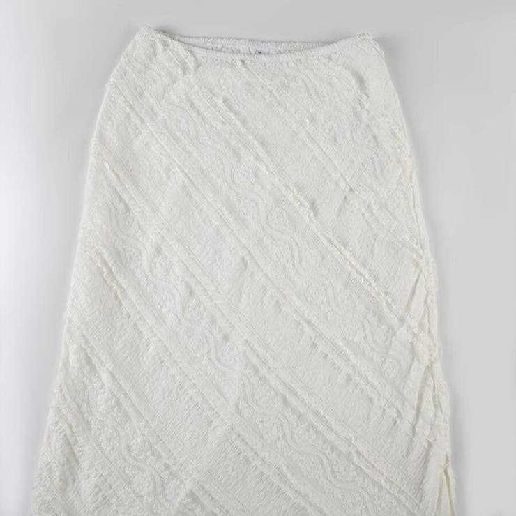 レーススカート ロング丈 ウエストゴム | SLENDER | 詳細画像7 