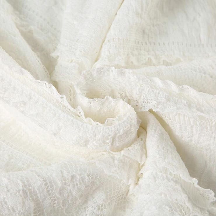 レーススカート ロング丈 ウエストゴム | SLENDER | 詳細画像8 