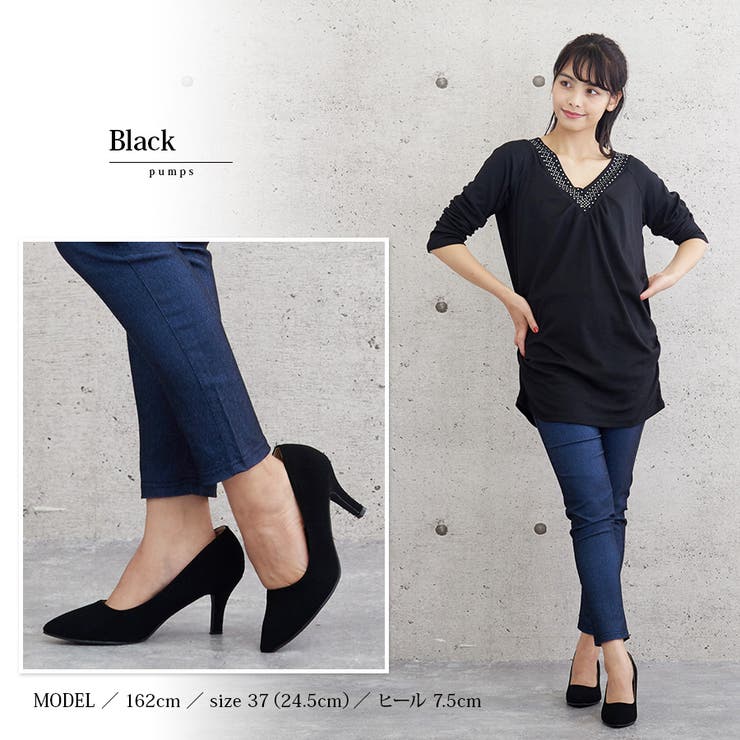 高さが選べるヒールパンプス オリジナル パンプス[品番
