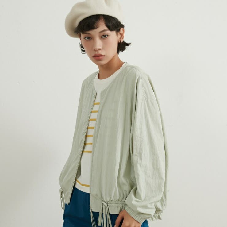 LGREEN | ジップブルゾンジャケット薄手長袖軽量アウター | On One's Own