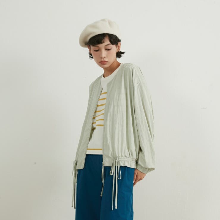 ジップブルゾンジャケット薄手長袖軽量アウター | On One's Own | 詳細画像16 