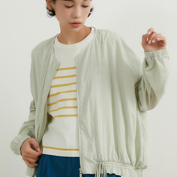 ジップブルゾンジャケット薄手長袖軽量アウター | On One's Own | 詳細画像14 