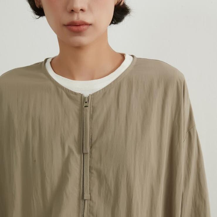 ジップブルゾンジャケット薄手長袖軽量アウター | On One's Own | 詳細画像8 