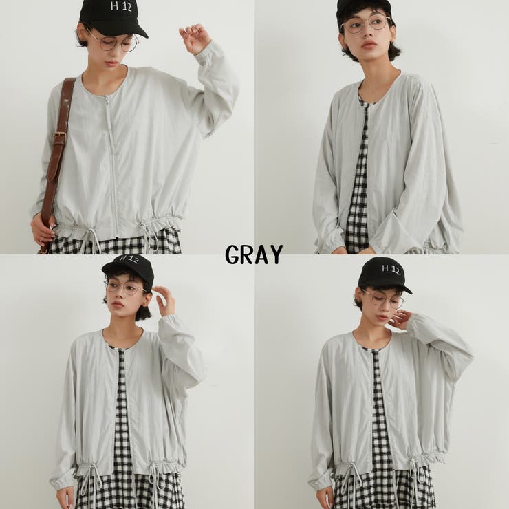 ジップブルゾンジャケット薄手長袖軽量アウター | On One's Own | 詳細画像12 