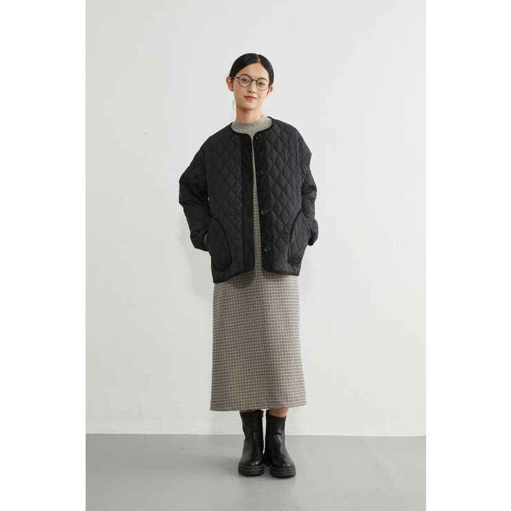 ジャンスカジャカード織りVネックジャンパースカートワンピース | On One's Own | 詳細画像11 