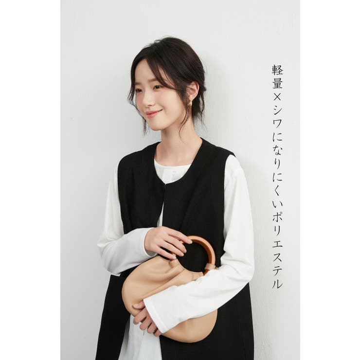 ノーカラーベストジレベストジャケットオフィスカジュアル | On One's Own | 詳細画像5 