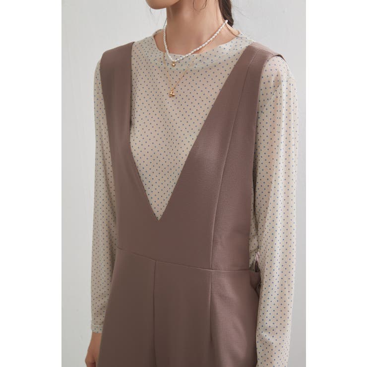 ワイドレッグ リラックス ジャンパーパンツ つなぎ サロペットオールインワン | On One's Own | 詳細画像6 