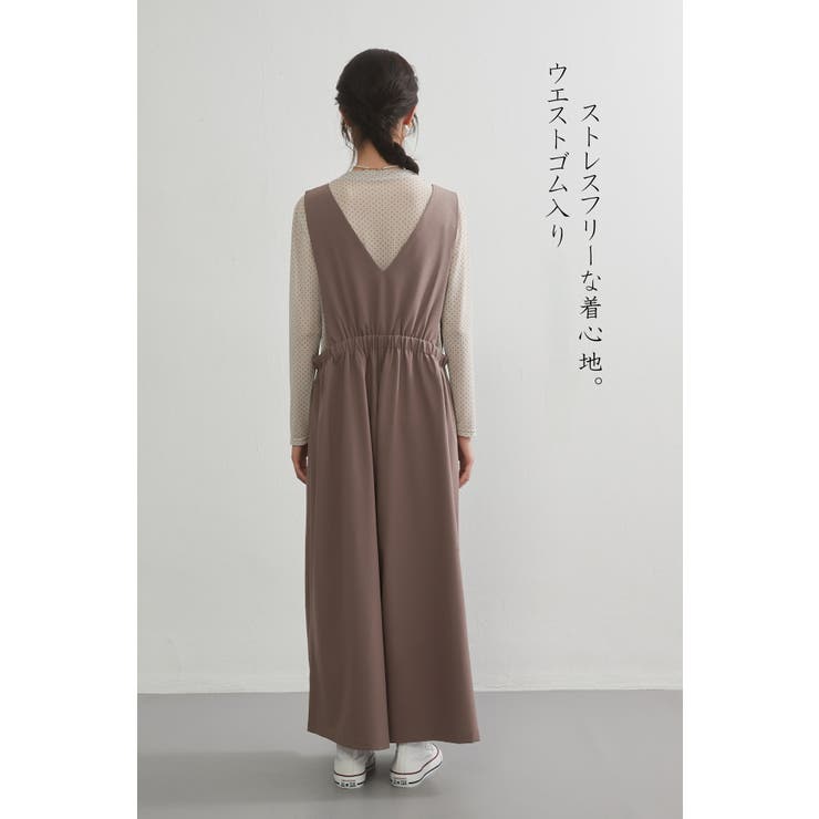 ワイドレッグ リラックス ジャンパーパンツ つなぎ サロペットオールインワン | On One's Own | 詳細画像5 