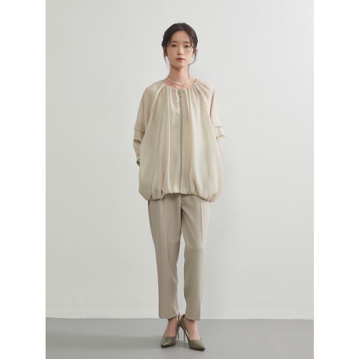 シアーブルゾンジャケット 軽量透け感ドルマンスリーブアウター | On One's Own | 詳細画像11 