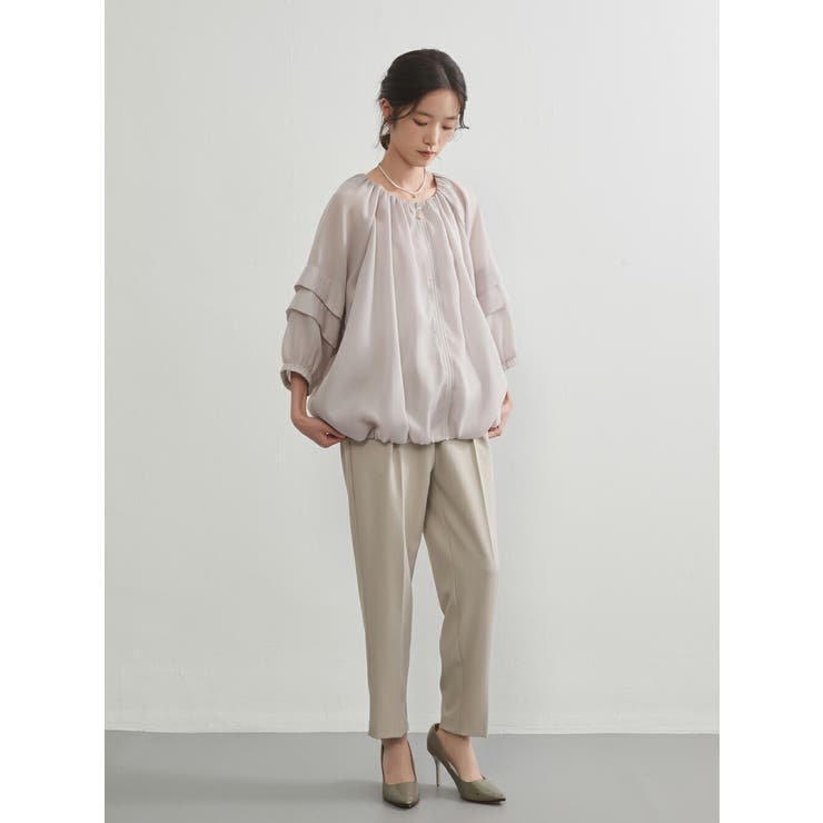 シアーブルゾンジャケット 軽量透け感ドルマンスリーブアウター | On One's Own | 詳細画像12 